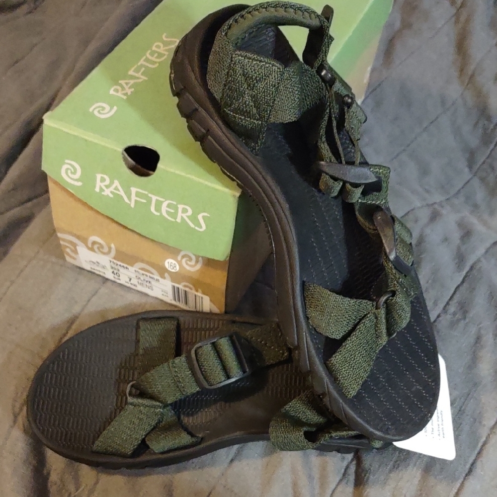 Rafters Olive Green Stillwater Sandals Men's 7 Women's 8.5/9
